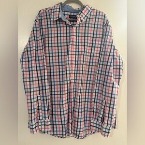 Chaps Blue and Red Plaid Button Down Shirt